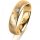 Ring 18 Karat Gelbgold 5.0 mm sandmatt 5 Brillanten G vs Gesamt 0,055ct