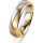Ring 14 Karat Gelb-/Weissgold 5.0 mm längsmatt