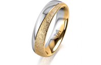 Ring 14 Karat Gelb-/Weissgold 5.0 mm kreismatt