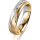 Ring 14 Karat Gelb-/Weissgold 5.0 mm sandmatt 5 Brillanten G vs Gesamt 0,035ct