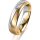 Ring 18 Karat Gelb-/Weissgold 5.0 mm l&auml;ngsmatt