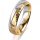 Ring 18 Karat Gelb-/Weissgold 5.0 mm diamantmatt