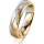 Ring 18 Karat Gelb-/Weissgold 5.0 mm sandmatt 5 Brillanten G vs Gesamt 0,035ct