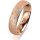Ring 14 Karat Rotgold 5.0 mm kreismatt 3 Brillanten G vs Gesamt 0,040ct