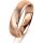 Ring 14 Karat Rotgold 5.0 mm sandmatt 5 Brillanten G vs Gesamt 0,035ct