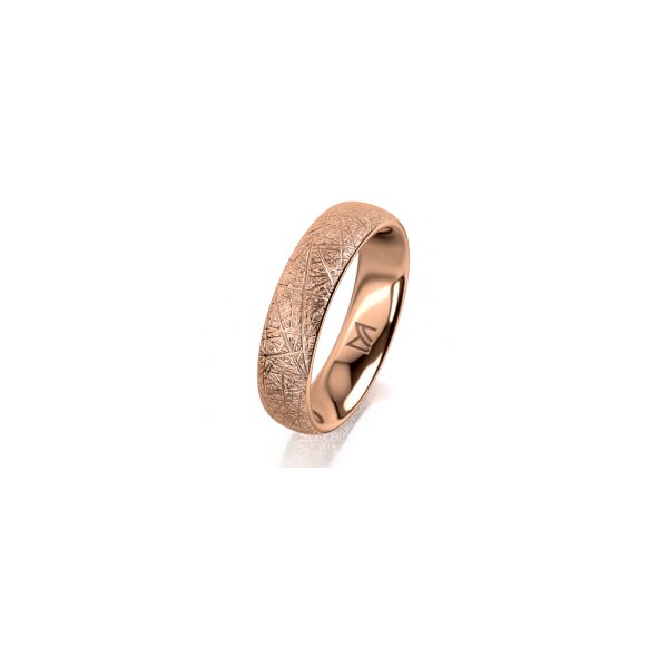 Ring 18 Karat Rotgold 5.0 mm kristallmatt
