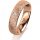 Ring 18 Karat Rotgold 5.0 mm kristallmatt 1 Brillant G vs 0,025ct