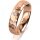 Ring 18 Karat Rotgold 5.0 mm diamantmatt 1 Brillant G vs 0,025ct