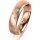 Ring 18 Karat Rotgold 5.0 mm sandmatt 3 Brillanten G vs Gesamt 0,040ct