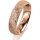 Ring 18 Karat Rotgold 5.0 mm kristallmatt 5 Brillanten G vs Gesamt 0,035ct