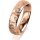 Ring 18 Karat Rotgold 5.0 mm diamantmatt 5 Brillanten G vs Gesamt 0,055ct