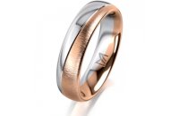 Ring 14 Karat Rot-/Weissgold 5.0 mm sandmatt