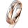 Ring 14 Karat Rot-/Weissgold 5.0 mm l&auml;ngsmatt 1 Brillant G vs 0,025ct