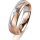 Ring 14 Karat Rot-/Weissgold 5.0 mm sandmatt 1 Brillant G vs 0,025ct
