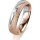 Ring 14 Karat Rot-/Weissgold 5.0 mm kreismatt 1 Brillant G vs 0,035ct