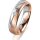 Ring 14 Karat Rot-/Weissgold 5.0 mm sandmatt 1 Brillant G vs 0,035ct