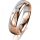 Ring 14 Karat Rot-/Weissgold 5.0 mm poliert 3 Brillanten G vs Gesamt 0,040ct