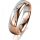 Ring 14 Karat Rot-/Weissgold 5.0 mm poliert 5 Brillanten G vs Gesamt 0,035ct