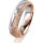 Ring 18 Karat Rot-/Weissgold 5.0 mm kristallmatt 1 Brillant G vs 0,025ct
