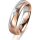 Ring 18 Karat Rot-/Weissgold 5.0 mm l&auml;ngsmatt 1 Brillant G vs 0,035ct