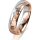 Ring 18 Karat Rot-/Weissgold 5.0 mm diamantmatt 1 Brillant G vs 0,035ct