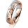 Ring 18 Karat Rot-/Weissgold 5.0 mm diamantmatt 3 Brillanten G vs Gesamt 0,040ct