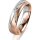 Ring 18 Karat Rot-/Weissgold 5.0 mm sandmatt 5 Brillanten G vs Gesamt 0,035ct