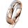 Ring 18 Karat Rot-/Weissgold 5.0 mm poliert 5 Brillanten G vs Gesamt 0,055ct