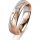 Ring 18 Karat Rot-/Weissgold 5.0 mm sandmatt 5 Brillanten G vs Gesamt 0,055ct