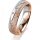 Ring 18 Karat Rot-/Weissgold 5.0 mm kristallmatt 5 Brillanten G vs Gesamt 0,055ct