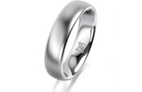 Ring 14 Karat Weissgold 5.0 mm l&auml;ngsmatt