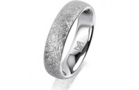 Ring 14 Karat Weissgold 5.0 mm kristallmatt