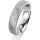 Ring 14 Karat Weissgold 5.0 mm kristallmatt 1 Brillant G vs 0,025ct
