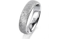 Ring 14 Karat Weissgold 5.0 mm kristallmatt 1 Brillant G...