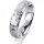Ring 14 Karat Weissgold 5.0 mm diamantmatt 3 Brillanten G vs Gesamt 0,040ct