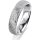 Ring 14 Karat Weissgold 5.0 mm kristallmatt 5 Brillanten G vs Gesamt 0,035ct