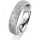 Ring 14 Karat Weissgold 5.0 mm kristallmatt 5 Brillanten G vs Gesamt 0,055ct