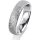 Ring 18 Karat Weissgold 5.0 mm kristallmatt