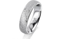 Ring 18 Karat Weissgold 5.0 mm kreismatt 5 Brillanten G...