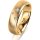 Ring 14 Karat Gelbgold 5.5 mm sandmatt 3 Brillanten G vs Gesamt 0,050ct