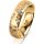 Ring 14 Karat Gelbgold 5.5 mm diamantmatt 3 Brillanten G vs Gesamt 0,050ct