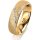 Ring 14 Karat Gelbgold 5.5 mm kreismatt 5 Brillanten G vs Gesamt 0,045ct