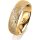 Ring 14 Karat Gelbgold 5.5 mm kristallmatt 5 Brillanten G vs Gesamt 0,045ct