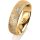 Ring 14 Karat Gelbgold 5.5 mm kristallmatt 5 Brillanten G vs Gesamt 0,065ct