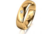 Ring 18 Karat Gelbgold 5.5 mm poliert 1 Brillant G vs...