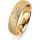 Ring 18 Karat Gelbgold 5.5 mm kreismatt 3 Brillanten G vs Gesamt 0,050ct