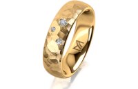 Ring 18 Karat Gelbgold 5.5 mm diamantmatt 3 Brillanten G...