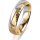Ring 14 Karat Gelb-/Weissgold 5.5 mm diamantmatt