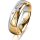 Ring 18 Karat Gelb-/Weissgold 5.5 mm poliert 5 Brillanten G vs Gesamt 0,065ct
