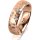 Ring 14 Karat Rotgold 5.5 mm diamantmatt 3 Brillanten G vs Gesamt 0,050ct